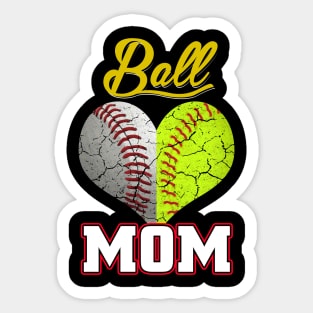 Ball Mom Softball Player Sticker